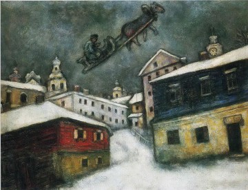 マルク・シャガール Painting - ロシアの村現代マルク・シャガール